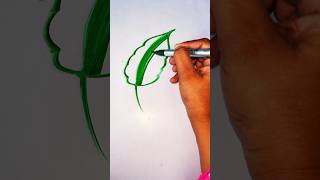 How to draw leaf 🍂 howtodraw kidsdrawing shorts PalakEducationArts [upl. by Ilzel247]