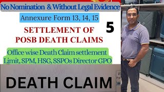 Death Claim Case Settlement without Nomination  Documents required for Quick Sanction of Claim [upl. by Aliab700]