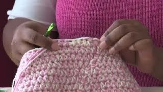 How to Crochet a Beanie With Two Colors  How to Crochet Headwear [upl. by Mccafferty]