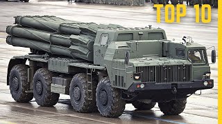 TOP 10 Most Advanced Multiple Launch Rocket Systems  TOP 10 Best MLRS in The World [upl. by Arec]