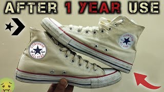 Converse All Star After 1 Year of Use  Honest Review amp Wear Test 👟🕐 [upl. by Aura]