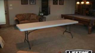 Lifetime 8Foot Folding Table  Multiple Models  Lifetime Features and Benefits [upl. by Cochard864]