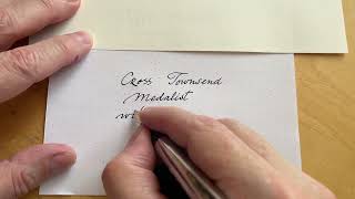 Fountain pen Cross Townsend Medalist custom italic nib M [upl. by Adiell]