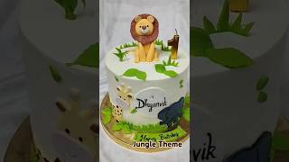 JUNGLE THEME CAKE cake junglethemehomemadecake trendingshortstrending 🔥thumboorcustomizedcake [upl. by Astera]