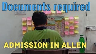 Documents required to take Admission in Allen KotaDocuments for ASAT examneet2025 allenkota [upl. by Anauqed]