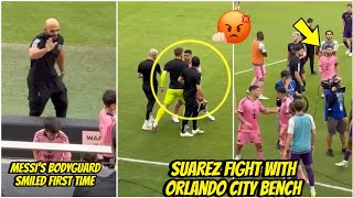 😡Suarez fight with Orlando City bench and Messi’s bodyguard caught smiling for the first time ever [upl. by Hetty]