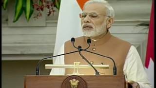 PM Shri Narendra Modis address at Joint Press Statements with PM of Nepal Mr Pushpa Kamal Dahal [upl. by Atnahsal]