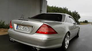 BRUTAL Mercedes CL500 W215 V8 Sound MAE Exhaust Acceleration [upl. by Arerrac]