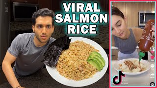 Is TikTok Salmon Rice Up to the Hype [upl. by Ahcsrop]