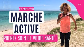 20 MIN MARCHE ACTIVE  Sport à la maison pour être en forme en samusant [upl. by Ignacius]