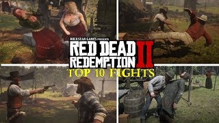 Top 10 Best Campfights in Red Dead Redemption 2 [upl. by Yatnuhs557]