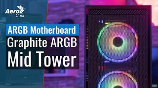 AeroCool Graphite Mid Tower Case  Connecting the Hub to Your Addressable RGB Motherboard [upl. by Bashemeth166]