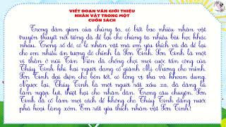 Lớp 5  Viết đoạn văn giới thiệu nhân vật trong một cuốn sách  Cô Thu Tiểu học [upl. by Ellennahc]