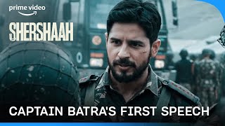 Vikram Batras First Speech As Captain  Shershaah  Sidharth Malhotra  Prime Video [upl. by Moss]