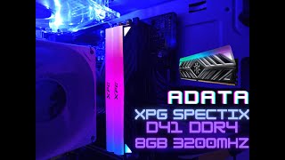 Adata Xpg Spectrix D41 Ddr4 8gb 3200mhz quick unboxing amp installation [upl. by Ymmor]