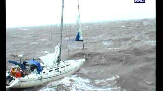 Harwich amp Aldeburgh lifeboats launched in force 9 gales to rescue yacht [upl. by Nylesoj]