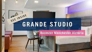 Grande Studio  Apartment Tour  Roomzzz Manchester Victoria [upl. by Neehsar686]