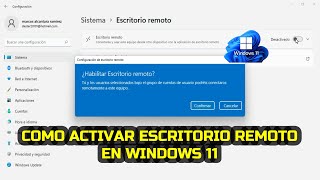 Cómo activar escritorio remoto en Windows 11 [upl. by Ajiram]