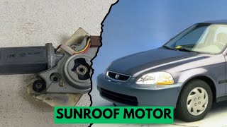 HOW TO REMOVE EK 9600 CIVIC SUNROOF MOTOR WITHOUT REMOVING HEADLINER [upl. by Herb630]