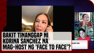 Korina Sanchez sinagot kung bakit tinanggap niyang maging host ng Face to Face Harapan [upl. by Adnuahsor]