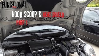 R56 Mini Cooper S  DIY Functional Hood Scoop amp Heat Shield pt1 [upl. by Oicnecserc]