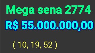 Mega sena 2774 55 milhões observações intuitivas tendência maior com dezenas acima do 30 [upl. by Simson]