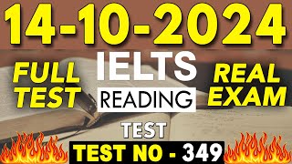 IELTS Reading Test 2024 with Answers  14102024  Test No  349 [upl. by Maryjane55]