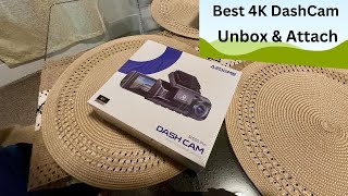 Best Car dashcam azdome m550 pro 2 channel camera unbox amp setup  4k car dash cam [upl. by Way]