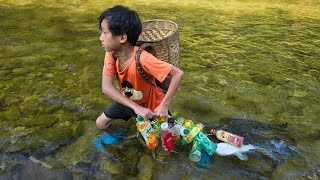 15 days highland boy Khai makes traps to catch catfish fishes to harvest oranges to sell [upl. by Haines]