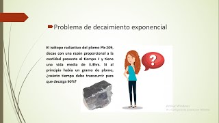 Decaimiento exponencial [upl. by Narf]