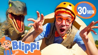 Blippi Becomes a Dino Explorer  BEST OF BLIPPI TOYS  Educational Videos for Kids [upl. by Anetsirk]