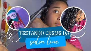 Testando creme da salon line ✨ definição máxima ✨ [upl. by Darton]