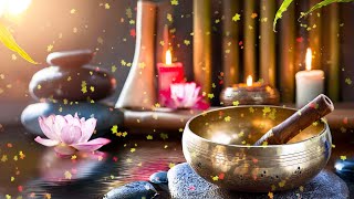 Soothing Tibetan Bowls with Bamboo Water  Meditative Sounds for Calm and Focus [upl. by Anabel]