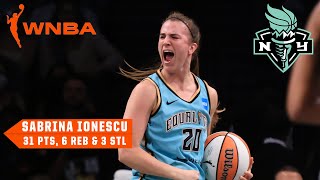 Sabrina Ionescu ERUPTS for 31 PTS amp 6 REB in blowout victory over Sparks  WNBA on ESPN [upl. by Lj]