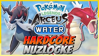 Pokémon Legends Arceus  WATER types only  Hardcore Nuzlocke [upl. by Yentterb782]