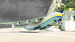 WHAT HAPPENED ANTONOV AN 225 mriya Landing at Gibraltar Airprot MSFS2020 [upl. by Rekrap]