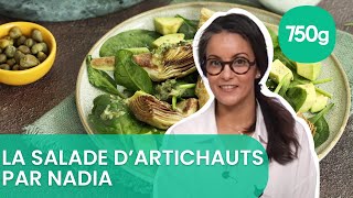 Recette de la salade dartichauts poivrade à lavocat et pousses dépinard  750g [upl. by Hollerman]