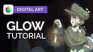 How to Create Realistic GLOWS 👻 Digital Art Tutorial  Medibang Paint Pro step by step [upl. by Naresh783]