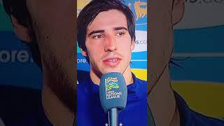 Sandro Tonali intervista postpartita ItaliaBelgio22 [upl. by Caralie]