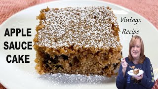 Old Fashioned APPLE SAUCE CAKE A Vintage Dessert Recipe [upl. by Aikimat272]