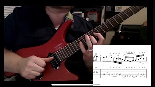 Line Lesson 4 Allan Holdsworth D Natural Minor Aeolian Line Lick from K2 Album Guitar Lesson [upl. by Fougere]