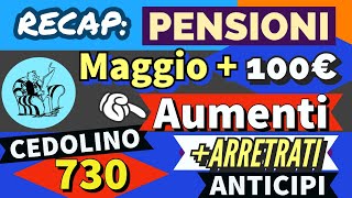 📌 RECAP 👉 PENSIONI MAGGIO ANTEPRIMA NOVITÀ ANTICIPI  100€ per chi STIME RIVALUTAZIONE 2025 [upl. by Costa]