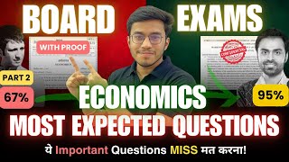 Most Expected Questionswith Proof in Class 12 Economics Board Exam 2024 Important Topics and Tips [upl. by Cosimo]