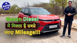 Tata Nexon Facelift 2024 Diesel Mileage Review  Auto Live [upl. by Aryk720]