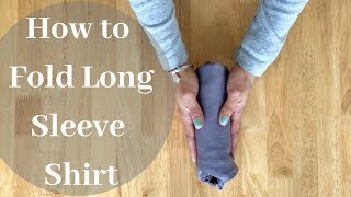 How to Fold Long Sleeve Shirts  Konmari method Fold with me [upl. by Razatlab874]