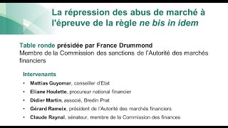 Colloque de la Commission des sanctions 2015  Table ronde 1  partie 1 [upl. by Adnauqaj1]