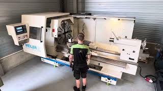 WEILER E110 CNC lathe 1100 x 2000 mm SIEMENS 805 Mach4Metal CNC Drehmaschine FORKARDT 22 [upl. by Lamoureux]