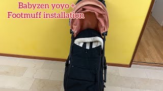 Babyzen yoyo footmuff installation  yoyo 6 [upl. by Aldercy157]