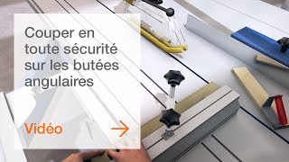 Scie circulaire à table  couper en toute sécurité sur les butées angulaires [upl. by Ahsinev]