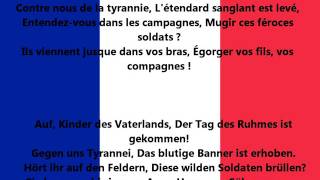 Französische Nationalhymne text  La Marseillaise [upl. by Nosned]